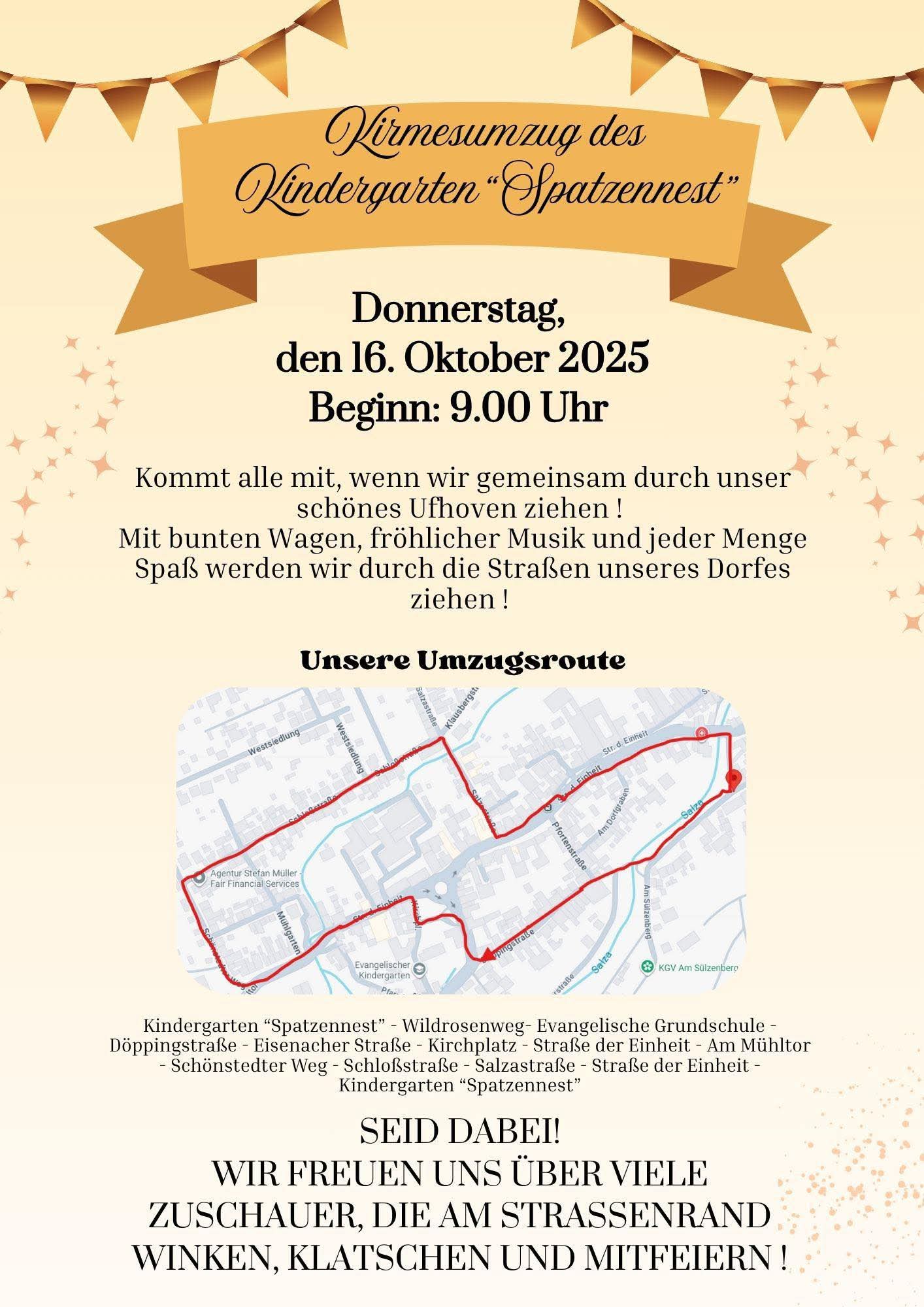 Kirmesumzug der Kita Spatzennest
